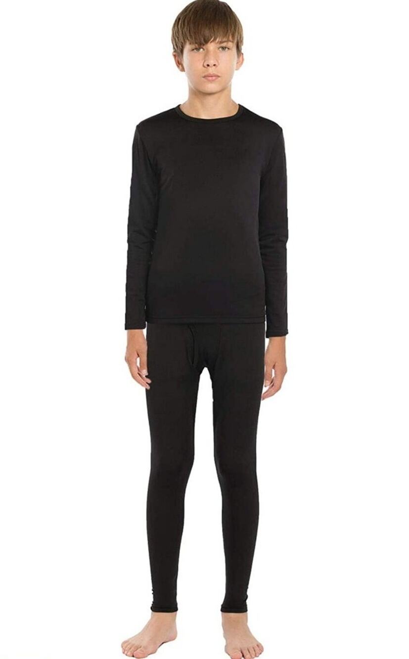 ViCherub Boys Thermal Underwear Set Fleece Lined Long Johns Top & Bottom